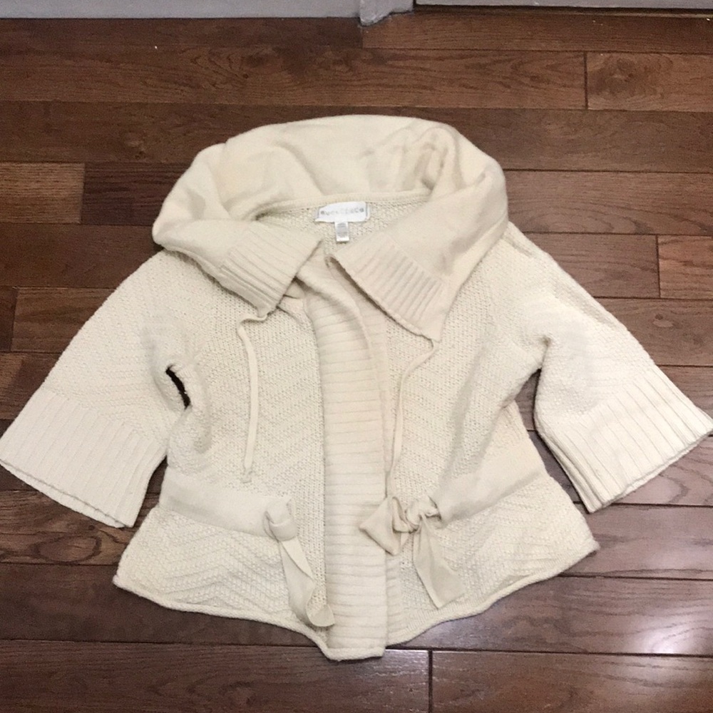 Sweetface Zip Front Cardigan w/ Drawstring Belt